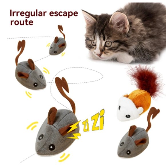 Cat Toy for Enrichment - Interactive Running Mouse Toy (1 Piece), Cat Teaser Toy - Picture 2 of 4